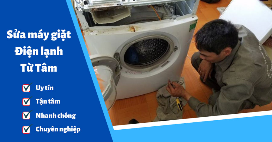 Kỹ thuật viên đã được đào tạo chuyên nghiệp cùng với nhiều năm kinh nghiệm sửa chữa máy giặt