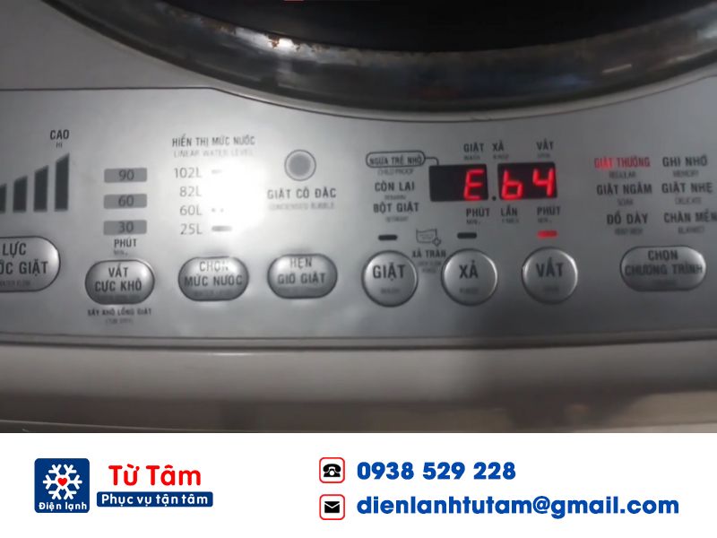 Máy giặt toshiba báo lỗi E64