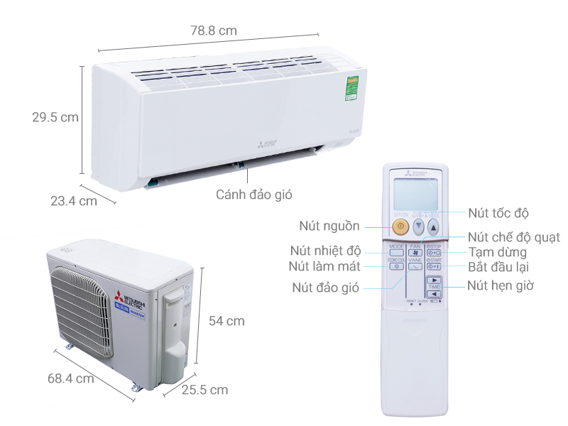 Chọn máy lạnh mitsubishi có kích thước, công suất phù hợp