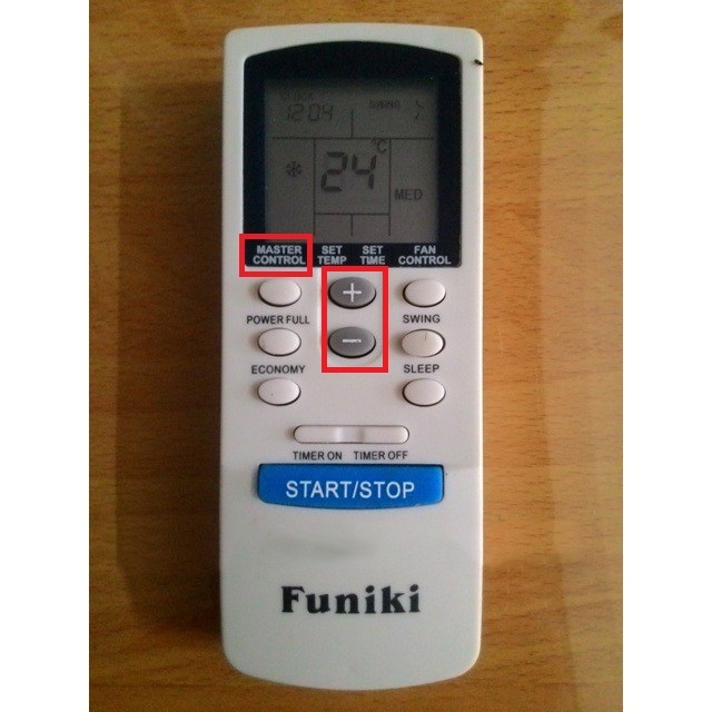 Điều chỉnh nhiệt độ điều hòa Funiki R32