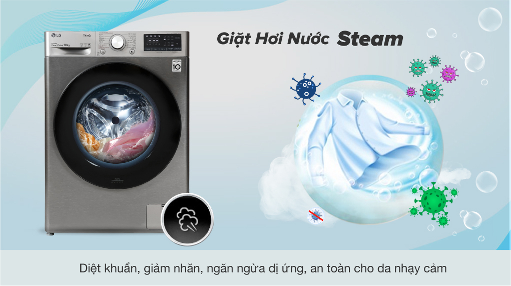 Công nghệ giặt hơi nước True Steam